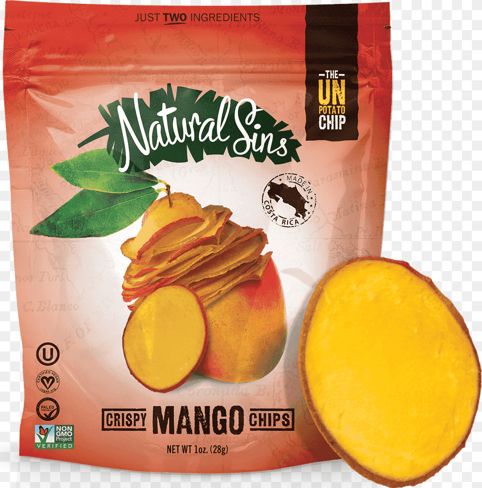 Natural Sins Crispy Chips Mango Flavor Baked Dried Natural Sins Mango Chips, Blade, Cooking, Knife, Sliced Free Png Download