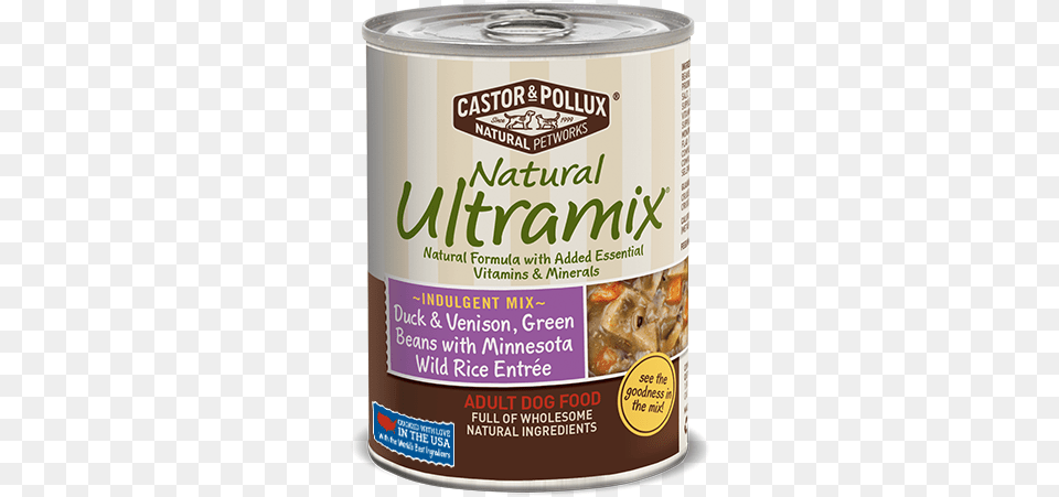 Natural Ultramix Duck Amp Venison Green Beans With Castor Amp Pollux Natural Ultramix Adult Dog Food, Aluminium, Tin, Can, Canned Goods Png