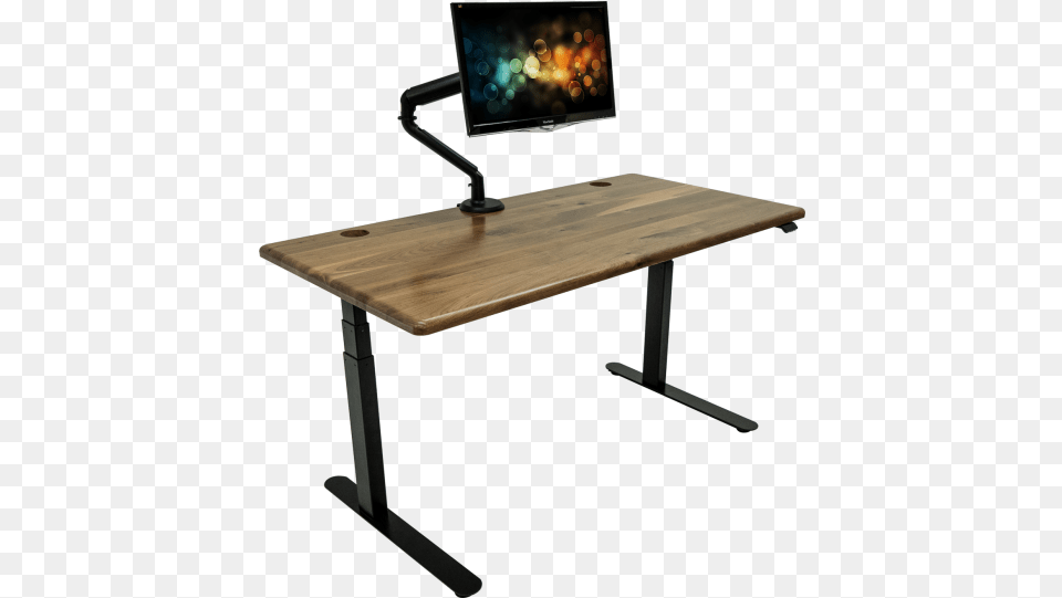 Natural Wood Desk, Furniture, Table, Computer, Electronics Free Transparent Png