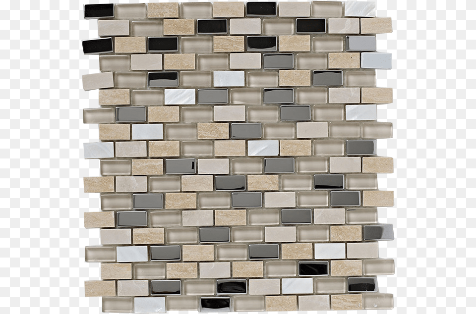 Naturals Beige Mixed Material Gloss Wall Mosaic Tile Tiles Stone, Architecture, Building, Indoors, Interior Design Png