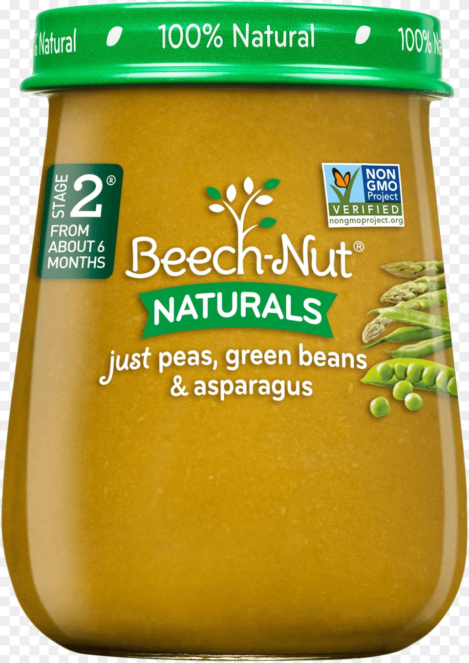 Naturals Just Peas Green Beans Amp Asparagus Jar Asparagus Baby Food, Can, Tin, Mustard Png