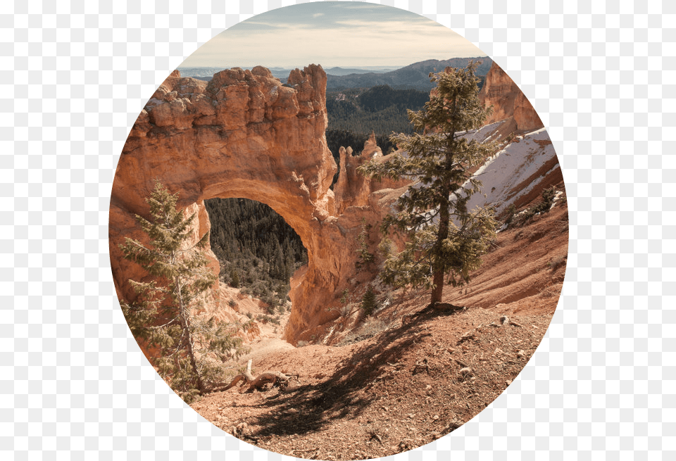 Nature Arch Canyon Dirt Bryce Canyon Natural Bridge, Valley, Outdoors, Mountain, Plant Free Transparent Png
