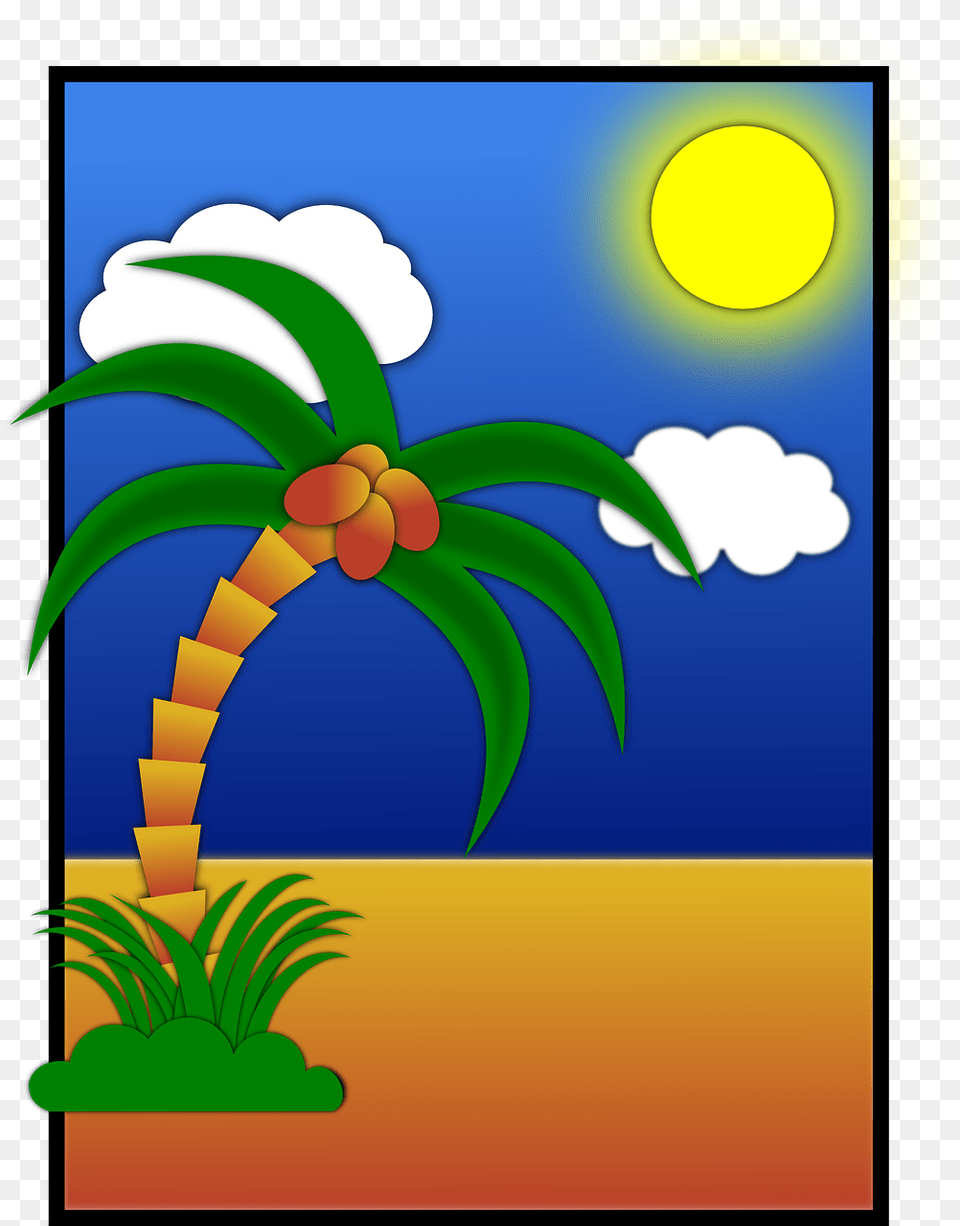 Nature Art Clipart, Graphics, Palm Tree, Plant, Tree Png Image
