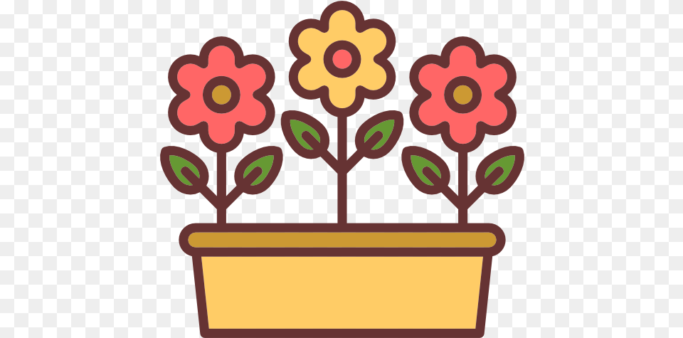 Nature Botanical Flowers Pot Garden Blossom Icon Icon, Vase, Pottery, Potted Plant, Planter Free Transparent Png