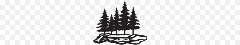 Nature Clipart Black And White Clip Art, Fir, Pine, Plant, Tree Png