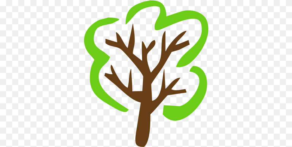 Nature Clipart Simple Tree, Antler, Person Free Transparent Png
