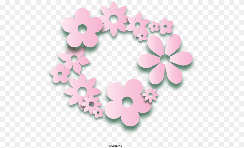 Nature Floral Design Circle Pattern For Spring Spring Girly, Flower, Plant, Art, Floral Design Free Png