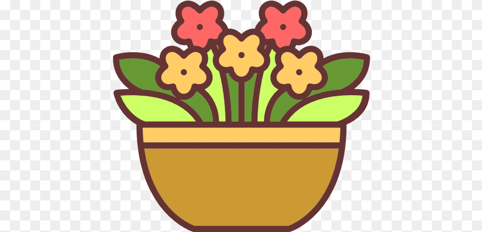 Nature Garden Botanical Flowers Pot Flower Pot Cartoon, Jar, Planter, Vase, Plant Free Png Download