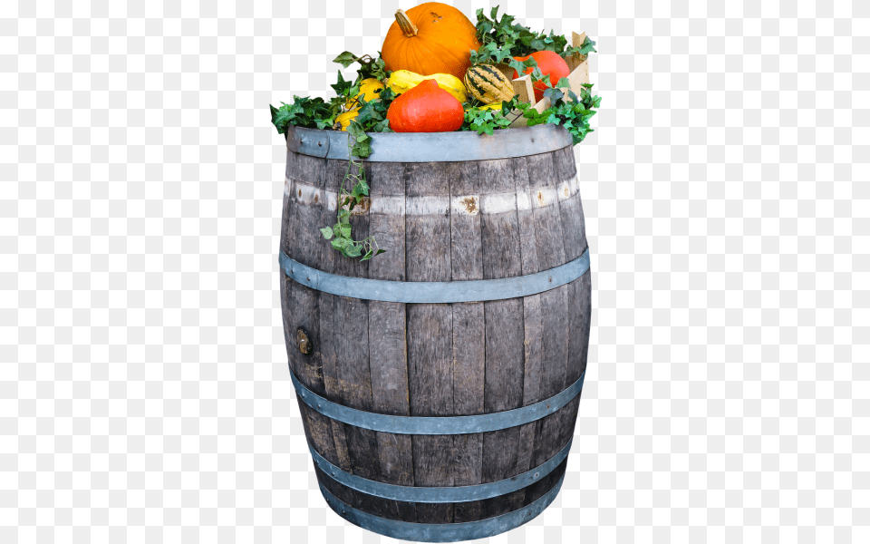 Nature Harvest Autumn Hord Dekorci Szi, Barrel, Food, Plant, Produce Free Transparent Png