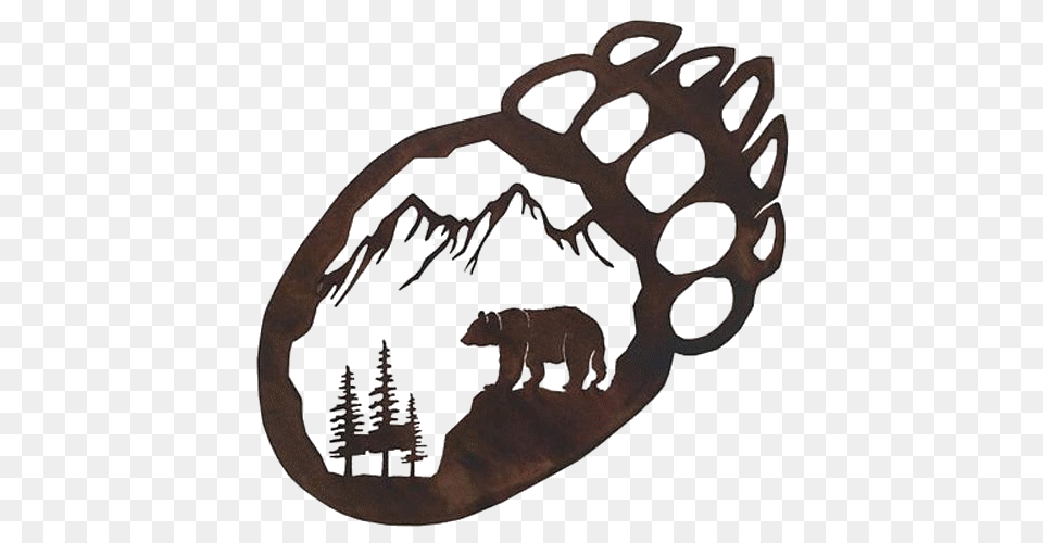 Nature Scenery Clip Art Art Metal Wall Art And Wood, Animal, Bear, Mammal, Wildlife Png Image