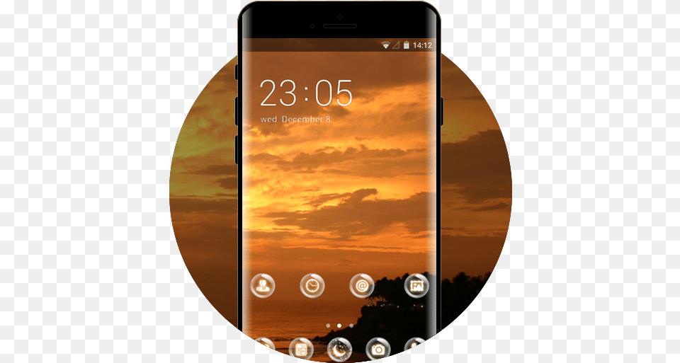 Nature Theme Wallpaper Sunset Beach Camera Phone, Electronics, Mobile Phone Png