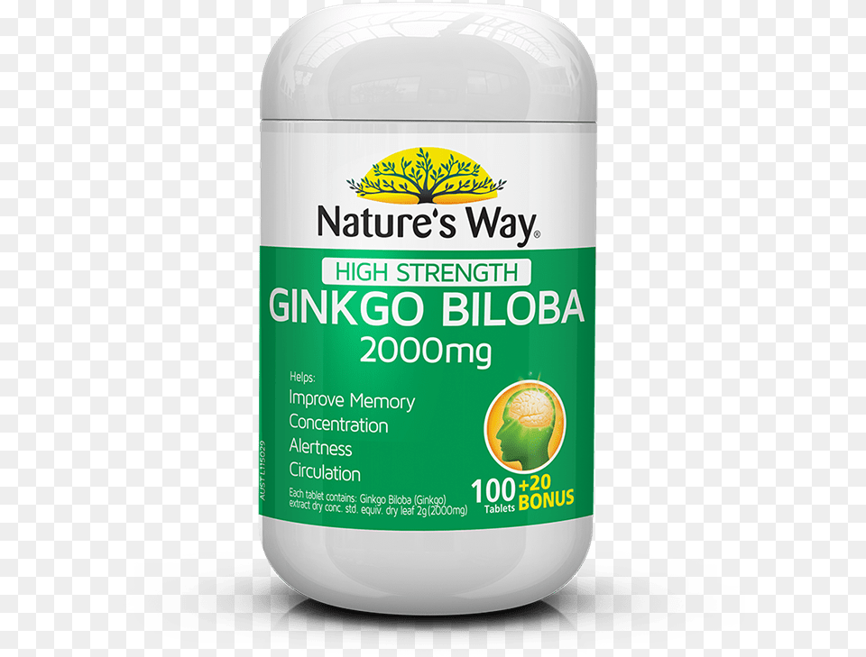 Natures Way High Strength Gingko Biloba 100s Nature39s Way Ginkgo Biloba, Herbal, Herbs, Plant, Cosmetics Png