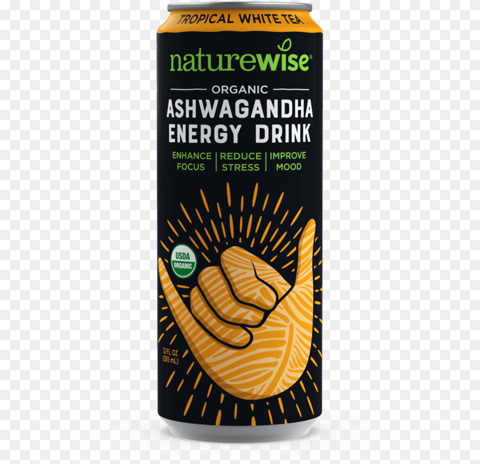 Naturewise Ashwagandha Energy Drink, Can, Tin Free Png Download