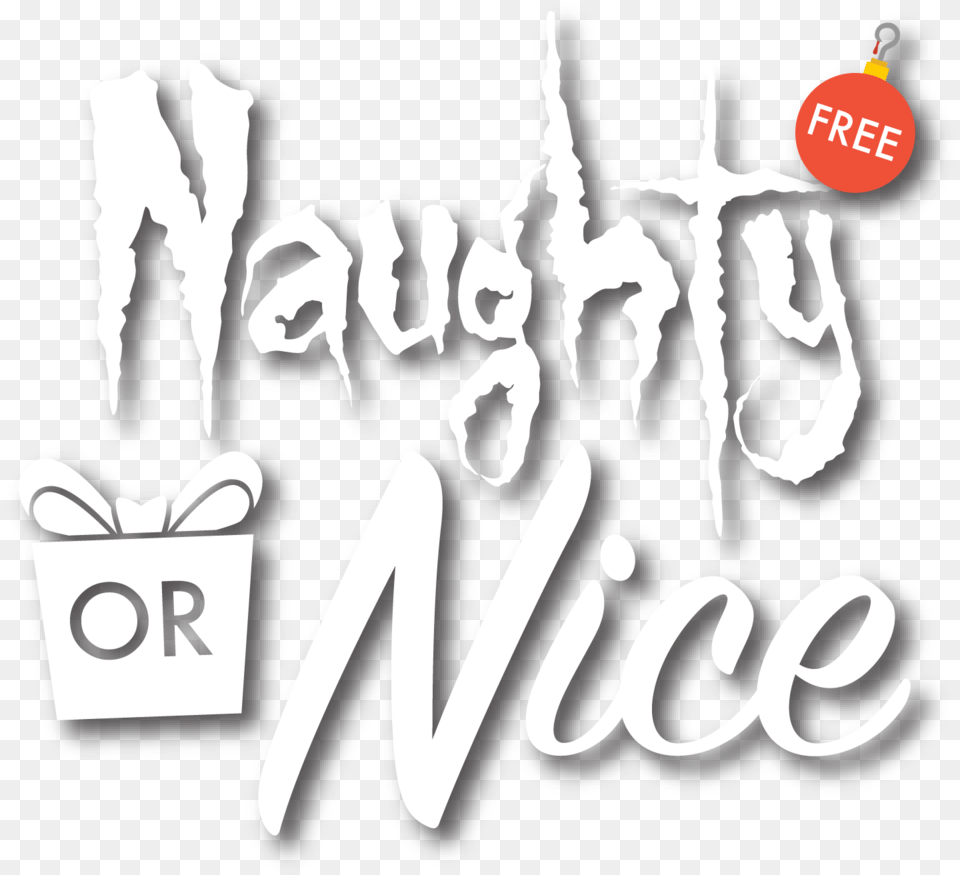 Naughty Or Nice Main, Sticker, Text, Person, People Png Image
