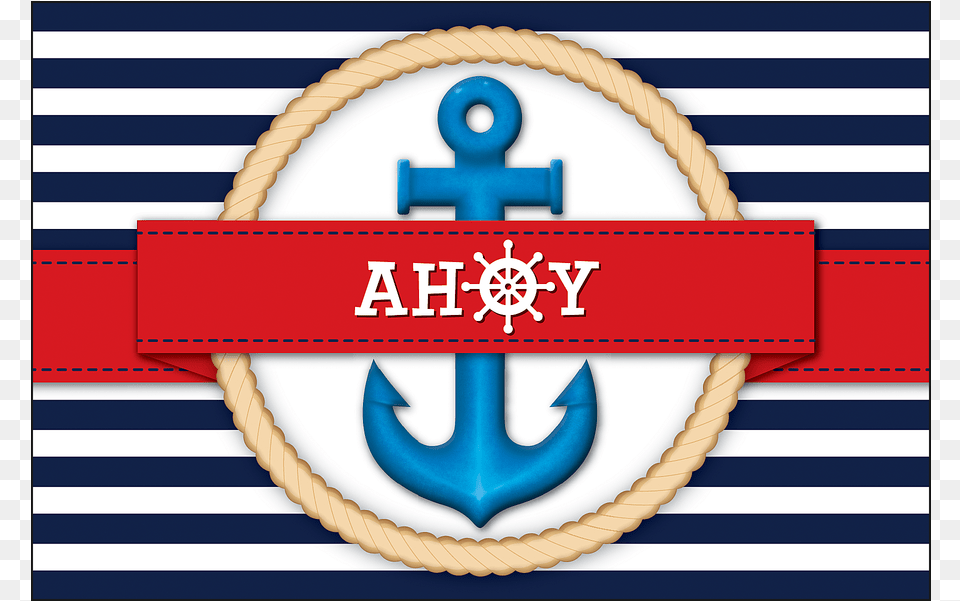 Nautical Ahoy Postcards Image Emblem, Electronics, Hardware, Logo, Hook Free Transparent Png