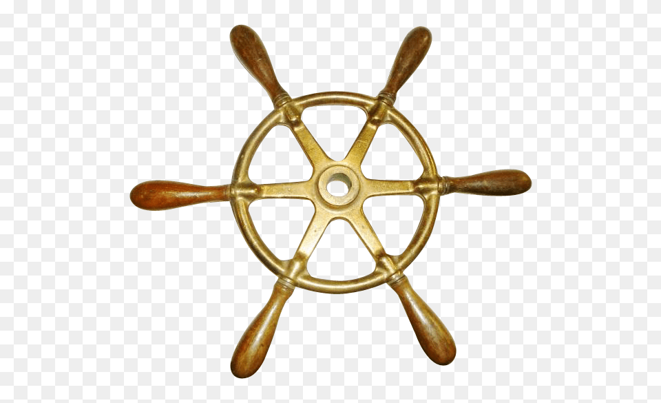 Nautical Antique Bronze Ships Wheel Spotlight On Heirlooms, Steering Wheel, Transportation, Vehicle, Aircraft Png