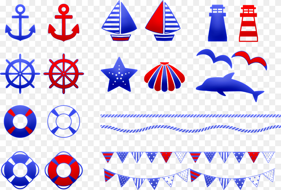 Nautical Clip Art Nautical Banner Bunting Sailboat Nautical Banner, Animal, Sea Life, Fish, Machine Free Png Download