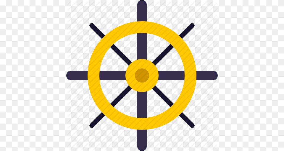 Nautical Navigation Ocean Sail Ship Wheel Icon, Machine, Transportation, Vehicle Png Image
