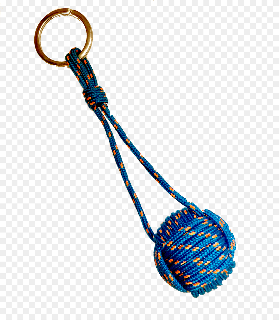 Nautical Rope Ball Blue Keychain, Electrical Device, Microphone, Electronics, Hardware Free Png