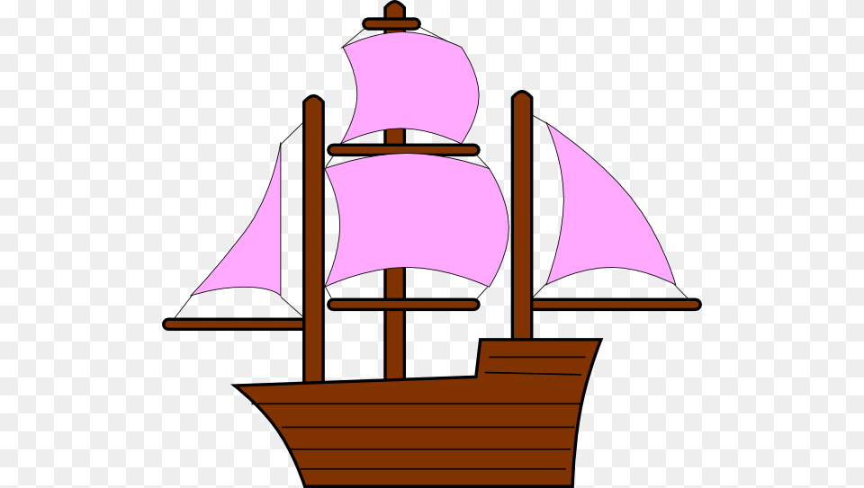 Nautical Sailing Clipart Sail Boat An Pink Pirate Ship Clipart, Sailboat, Transportation, Vehicle, Watercraft Free Png Download