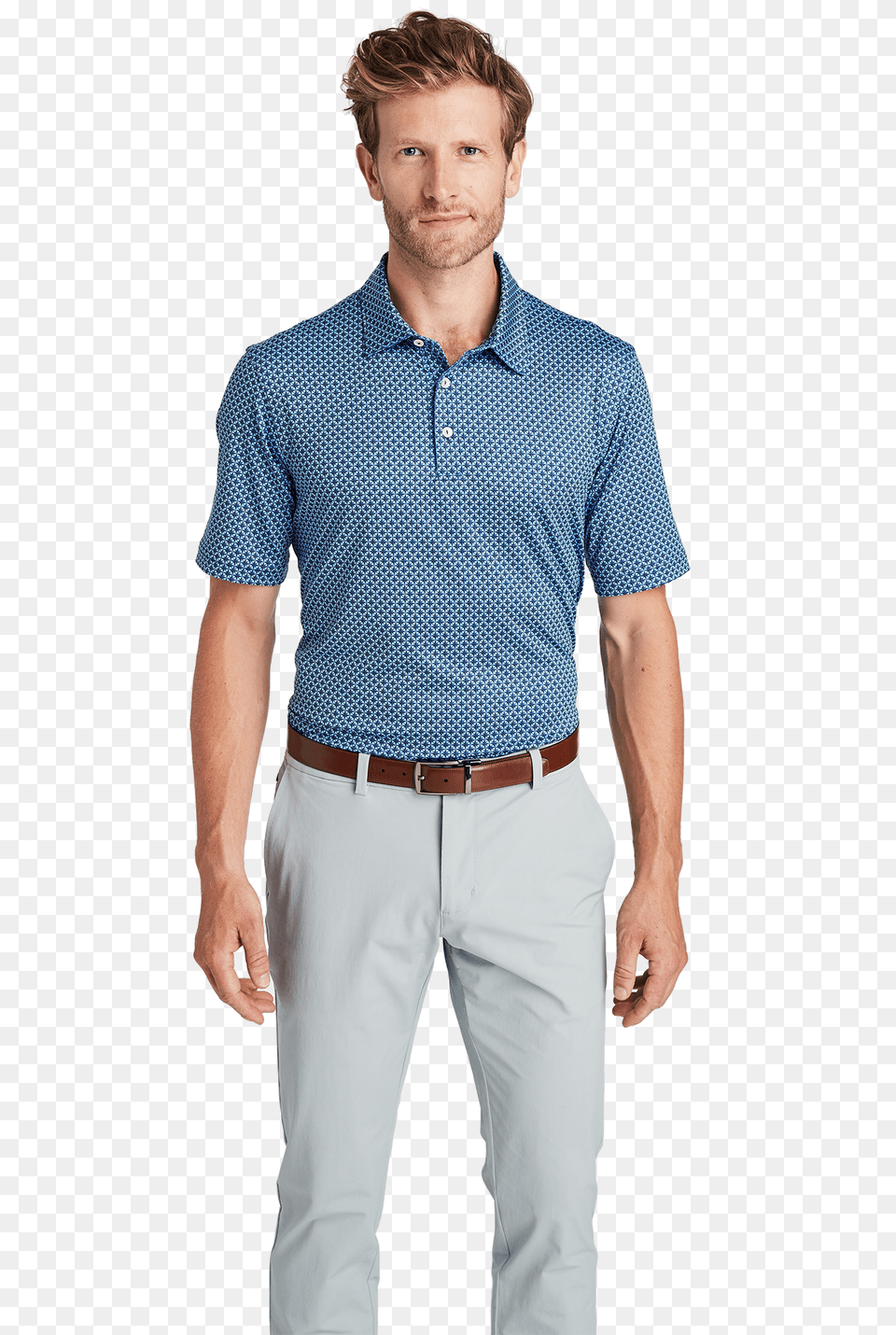Nautical Star Print Polo, Shirt, Clothing, Male, Adult Free Png Download