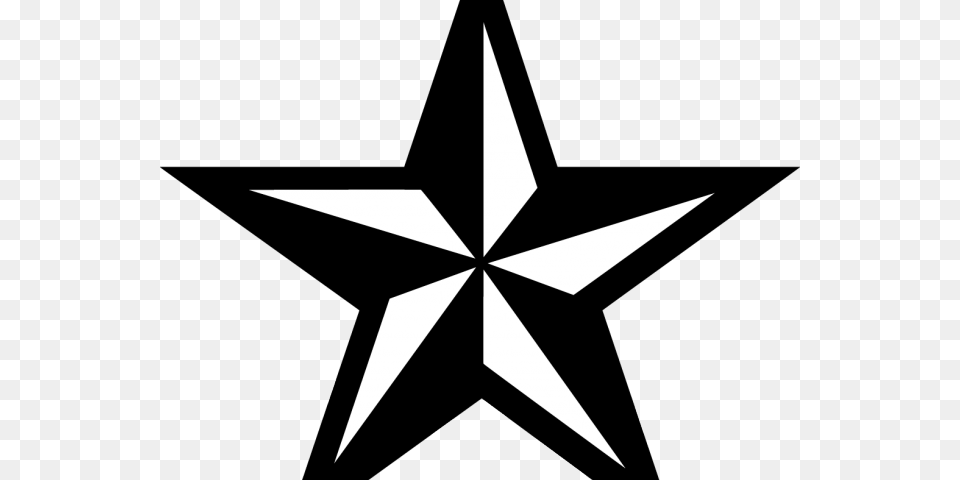 Nautical Star Tattoos Clipart Compass Star White And Black Tattoo, Star Symbol, Symbol Free Png Download