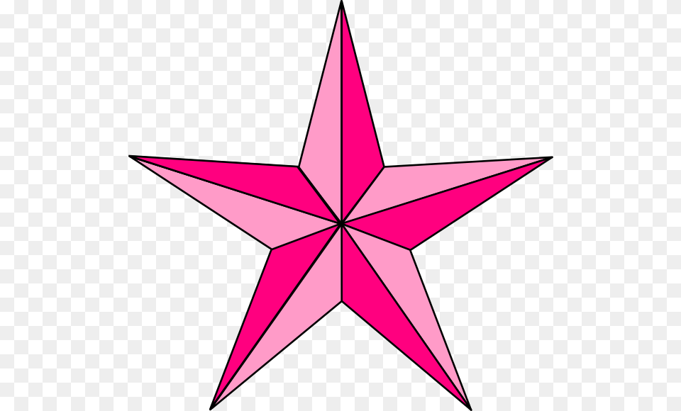 Nautical Star Tattoos File Pink Star Clipart, Star Symbol, Symbol, Rocket, Weapon Png Image