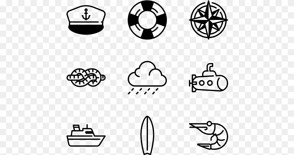 Nauticons Nautical Icons, Gray Png