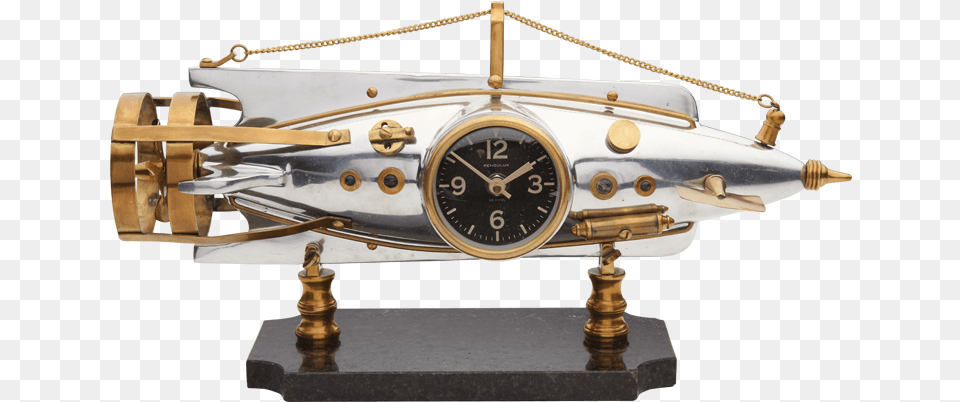 Nautilus Table Clock Aluminum Pendulux Clocks, Bronze, Analog Clock Free Png Download
