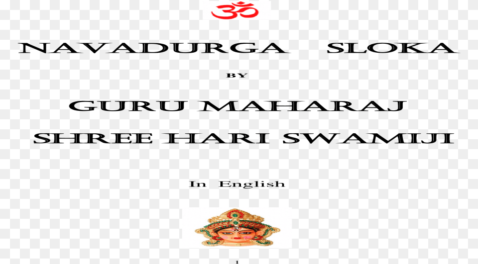 Nava Durga Slokam3 Om Mahapurushaaya Vidhmahae Shri Colorfulness, Logo, Accessories, Wedding, Person Png Image
