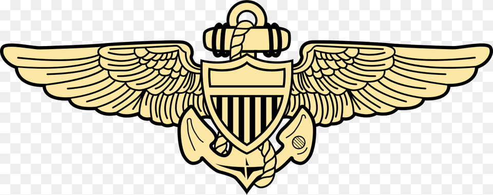 Naval Aviation Insignia Naval Flight Officer Pin, Emblem, Symbol, Animal, Fish Free Transparent Png