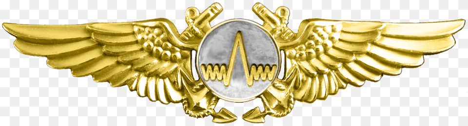 Naval Aviation Observer Insignia Naval Aviator Badge Navy, Gold, Logo, Symbol, Emblem Free Png