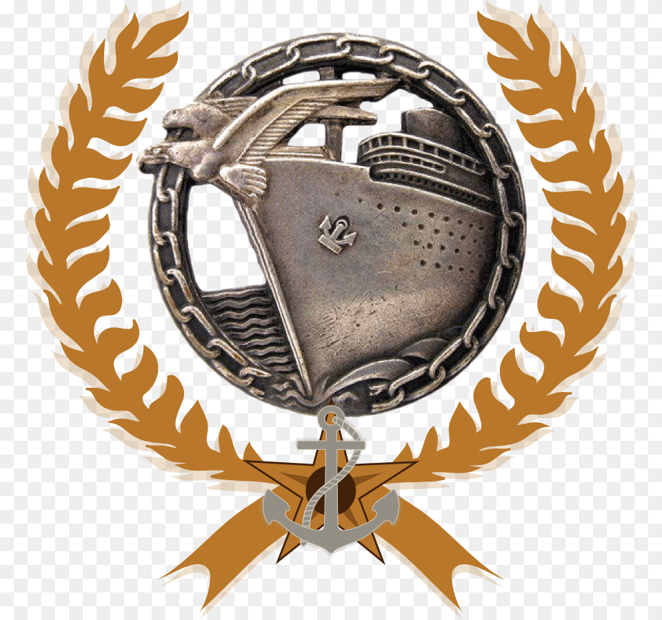 Naval Battle Badge Blockade Runner Badge, Logo, Symbol, Person, Emblem Png