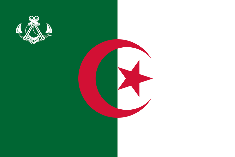 Naval Ensign Of Algeria Clipart, Star Symbol, Symbol, Logo Png Image