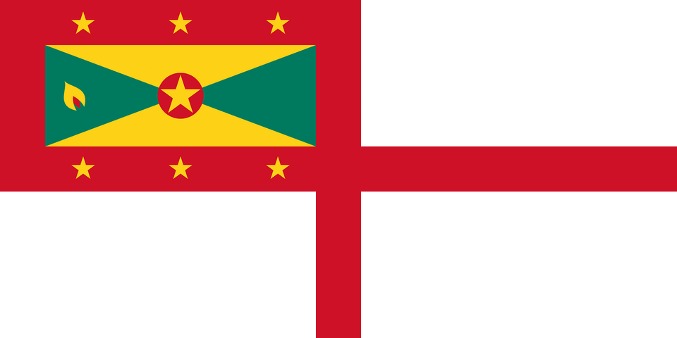 Naval Ensign Of Grenada Clipart, Flag Free Png