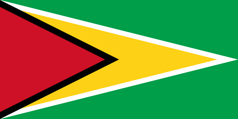 Naval Ensign Of Guyana Clipart, Triangle Free Png Download