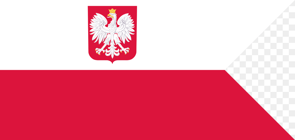 Naval Ensign Of Poland Clipart, Flag, Animal, Bird Free Png