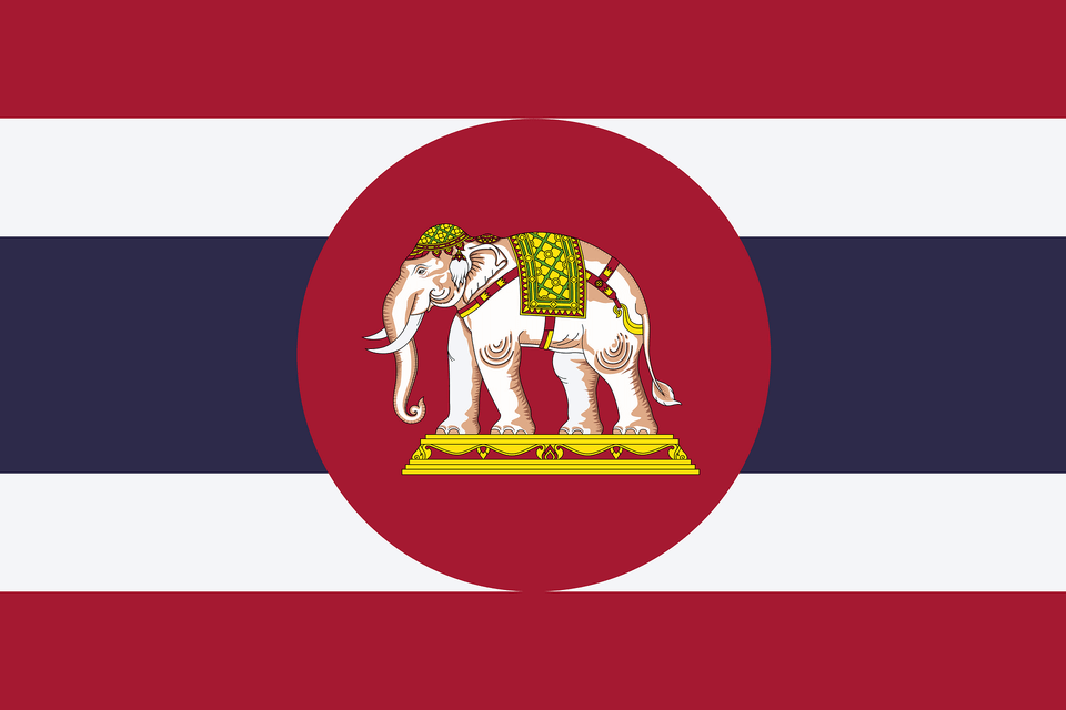 Naval Ensign Of Thailand Clipart, Logo, Animal, Elephant, Mammal Png