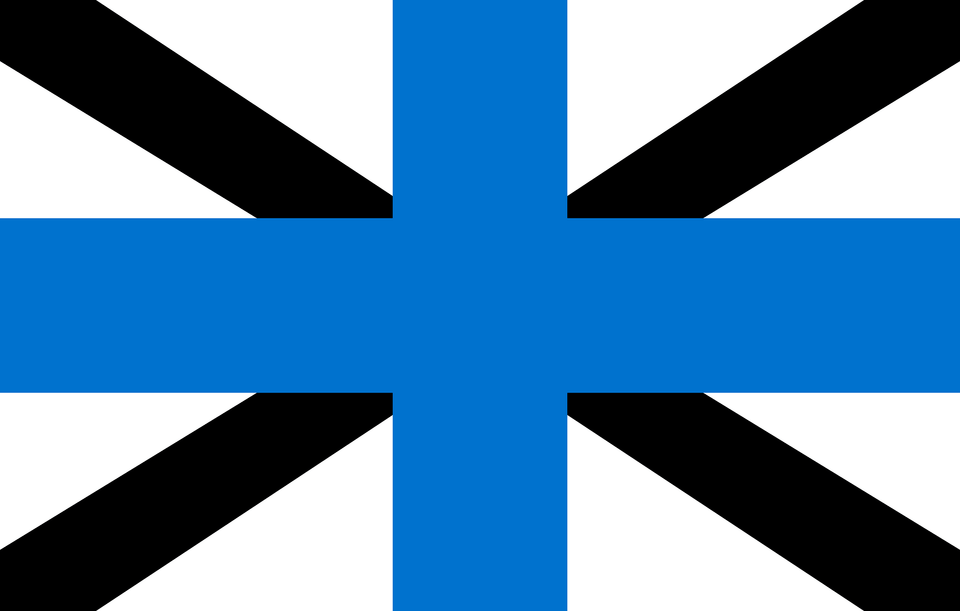 Naval Jack Of Estonia Clipart, Symbol, Cross Free Transparent Png