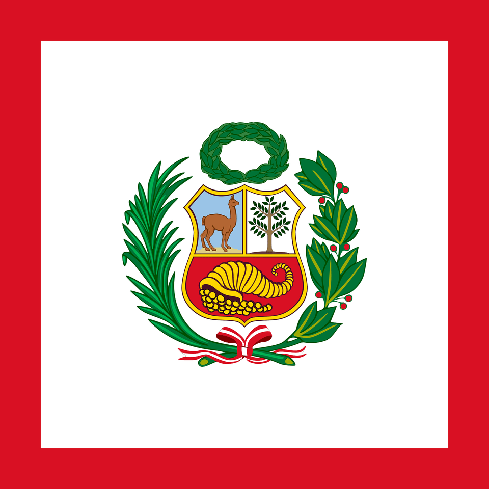Naval Jack Of Peru Alternative Version Clipart, Logo, Emblem, Symbol, Animal Free Png Download
