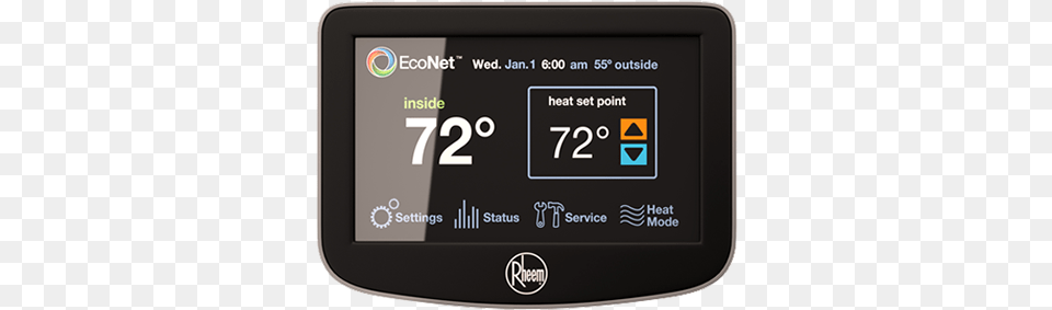 Navarre Fl Thermostats By Kool Breeze Of Northwest Rheem Retst601sys Econet Control Center, Electronics, Screen, Computer Hardware, Hardware Free Png