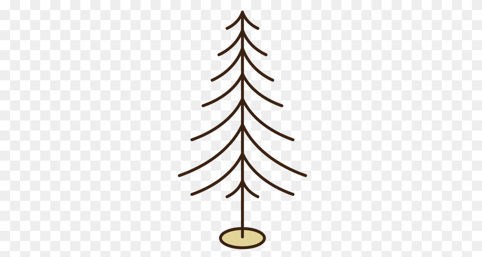 Navidad Icono De Trazo Ramas De Los, Plant, Tree, Fir, Christmas Free Png