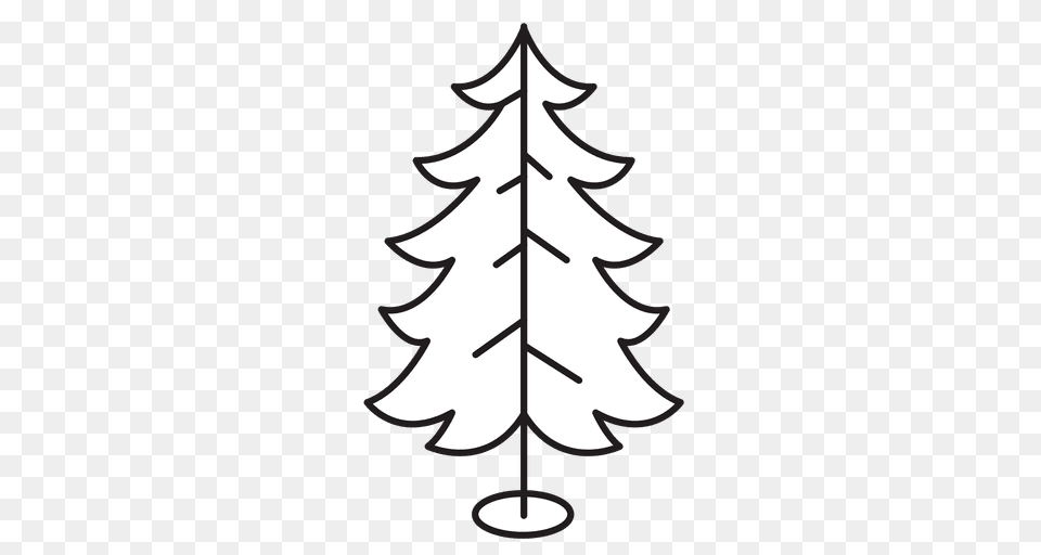 Navidad Icono De Trazo Ramas De Rizado, Leaf, Plant, Stencil, Tree Free Transparent Png