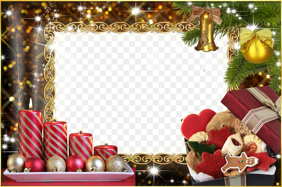 Navidad Lindos Marcos Para Que Plasmes Los Mas Lindos Led Lighted Christmas Candles With Ornaments Canvas, Candle Png Image