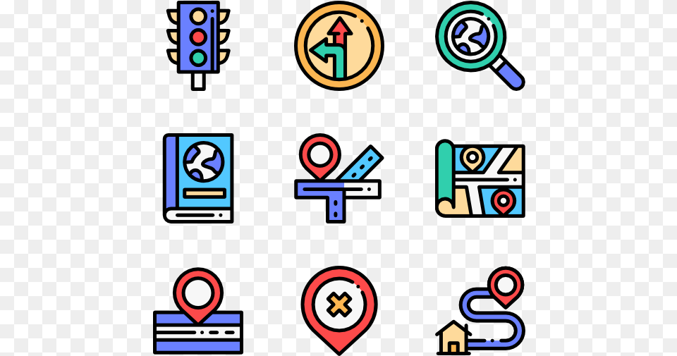 Navigation Amp Maps Highschool Icon, Light, Symbol Png Image