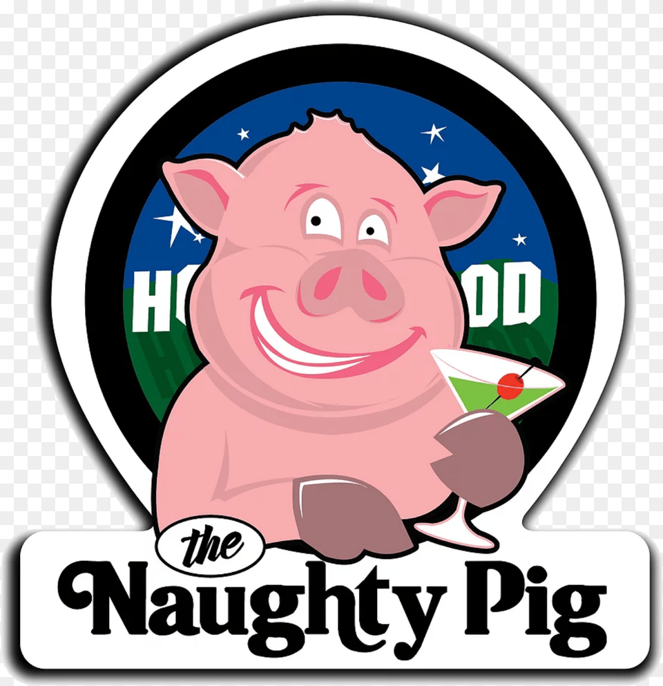 Navigation Logo Naughty Pig Sunset Blvd, Animal, Mammal Free Png Download