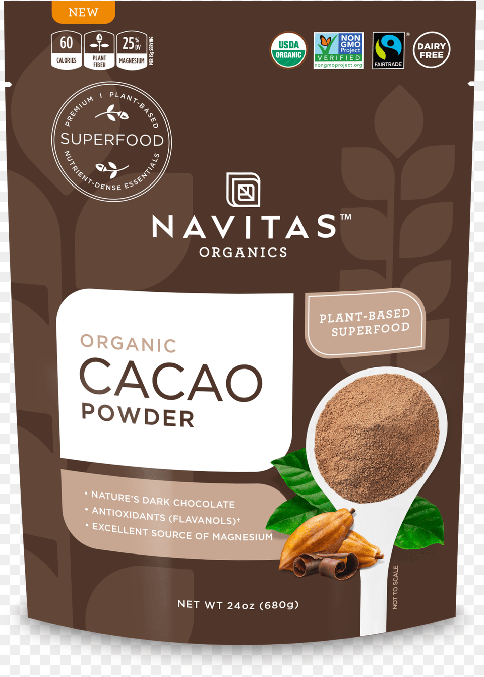 Navitas Organics Cacao Powder, Advertisement, Food, Dessert, Cocoa Png Image
