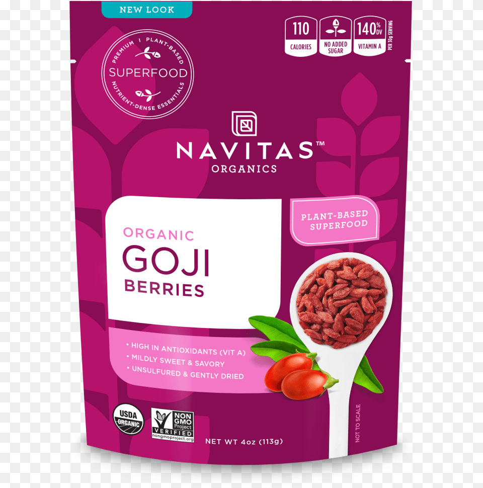 Navitas Organics Goji Berries, Advertisement, Poster, Herbal, Herbs Png Image