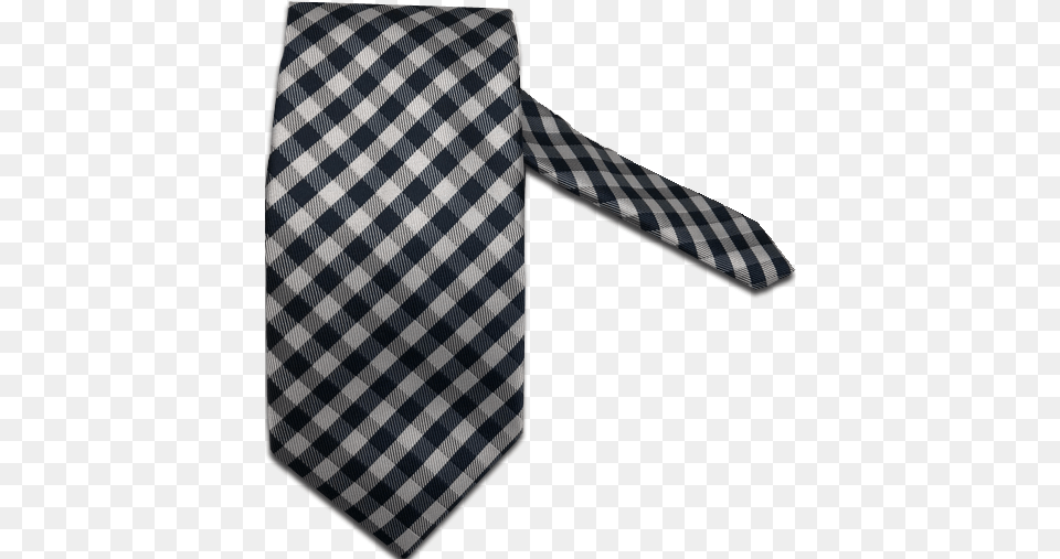 Navy And White Gingham Necktie Tartan, Accessories, Formal Wear, Tie Free Png Download