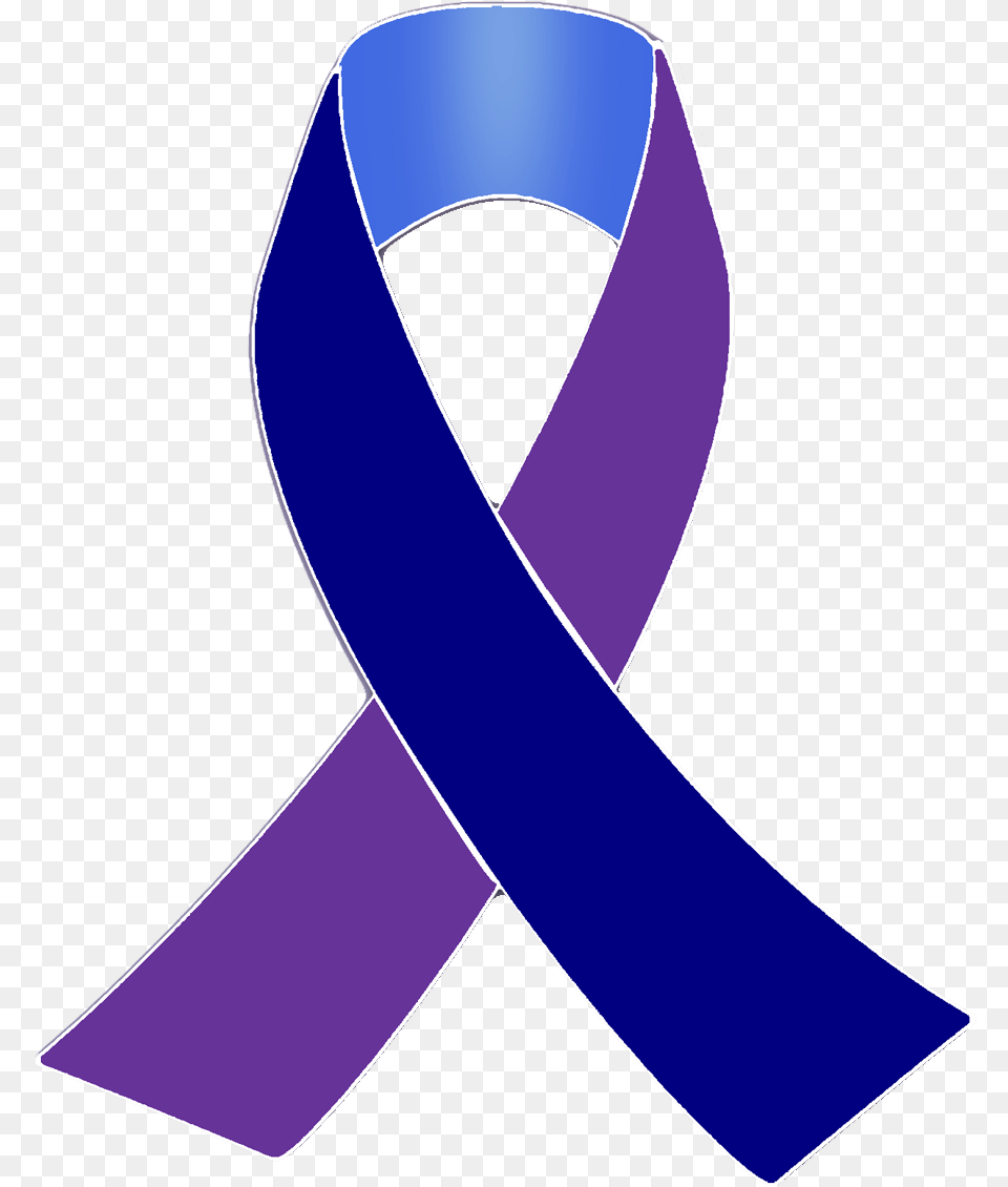 Navy Blue And Purple Awareness Ribbon Purple And Blue Ribbon, Accessories, Formal Wear, Tie, Rocket Free Png
